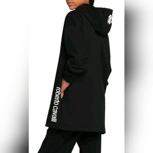 ROBERTO CAVALLI Men's Hoodie Oversized Long Full Zip Jacket with Pockets Size M